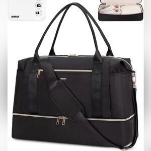 Black Travel Duffel Bag NWT